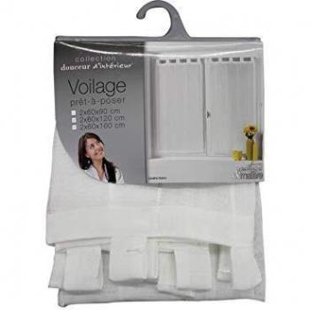 Linahe White Polyester Window Curtains