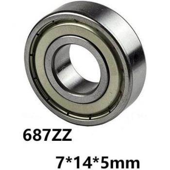 Compact 687Zz 7 mm × 14 mm × 5 mm Deep Groove Bearing Pack – 10 units