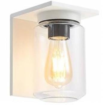 Aplique Semka para exterior, aluminio blanco, 20cm