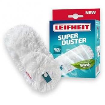 Leifheit Superduster Staubwedel‑Bezug – weiß/türkis, mikrofaserbasiert, waschbar bis 40 °C