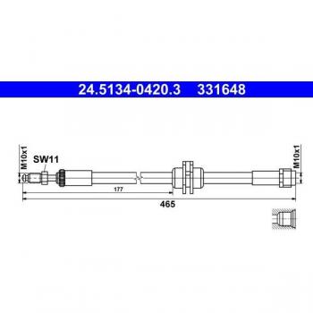 ATE Bremsschlauch 24.5134-0420