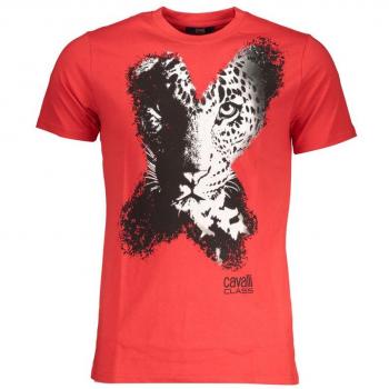 Cavalli Class Baumwoll T-Shirt Rot