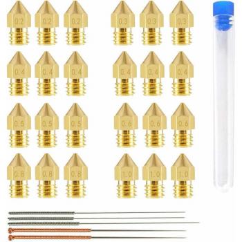 Kit Nettoyage Extrudeuse Laiton MK8 (0,2-1,0 mm, 24 pièces)