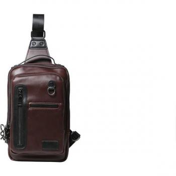 Sac à bandoulière simple en cuir pour homme