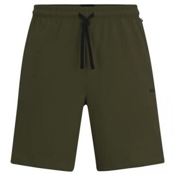 Pantaloni Corti Sportivi BOSS Mix&Match CW con Dettaglio Logo Verde Oliva M