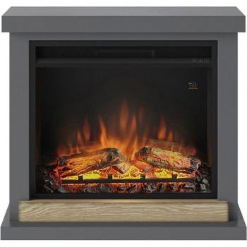 Chimenea eléctrica decorativa hagen gris oscuro