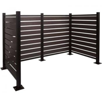 Clôture pour Poubelles 947, Cache-poubelle Bois Extensible