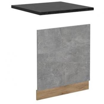 Facette R-Line 60 cm – Anthracite avec détail Béton et chêne doré