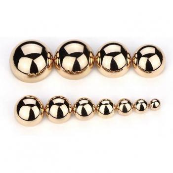 Boutons de Vêtement Dôme – Noir / Or – 10 pièces