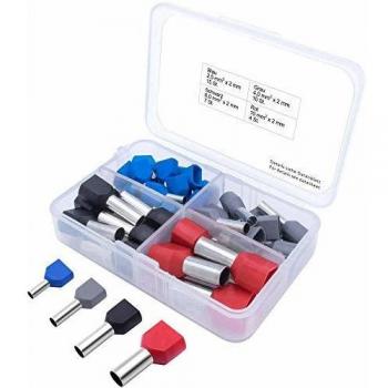 Ferrule Assortment 2.5 mm², 4 mm², 6 mm², 10 mm² Partially Insulated Blue, Grey, Black, Red