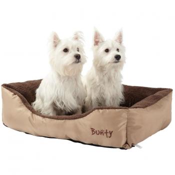 FluffyDreams Washable Dog Pet Basket Bed with Fleece Lining