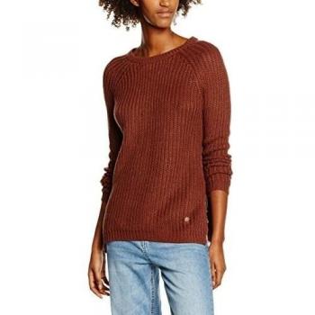 Suéter ONLY onlNEW ANA L/S ZIP PULLOVER KNT NOOS, Mujer, Rojo (Henna), Talla 36
