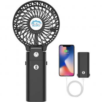 Ventilateur Portable 5200mAh à Main avec Power Bank