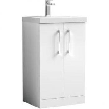 Nuie Arno White 2 Door Vanity Unit & Basin