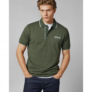Polo Casual de Algodón Verde Hombre Manga Corta Red Bull Racing x Pepe Jeans