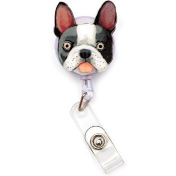 Furry Nurse Badge Holder with Husky Design