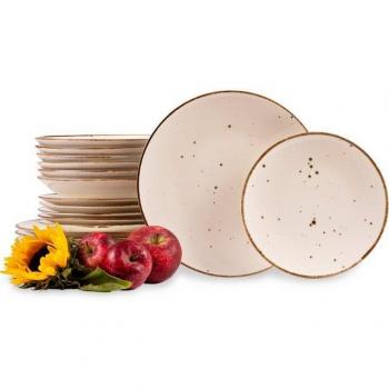 KONSIMO® Rundes Tafelservice ALUMINA, spülmaschinenfest