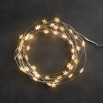 Luces de Navidad de Alambre de Cobre con 60 Estrellas