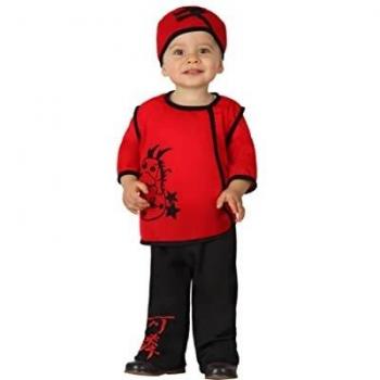 Baby Verkleidung Chinesisch, rot/schwarz, 6-12 Monate