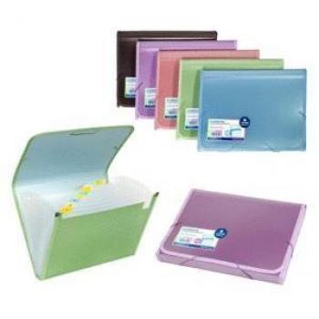 Carpeta Acordeón PP Verde Serie Metal