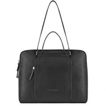 Borsa in pelle nera per computer 15 e iPad® Pro 12,9 Piquadro Circle