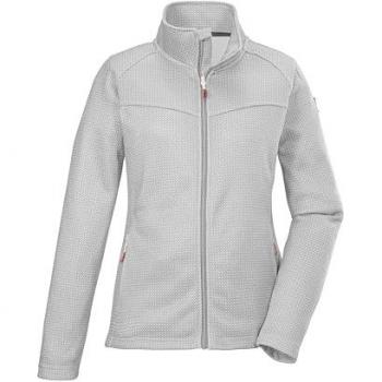 KOS 90 Damen‑Jacke – silbergrau, elastisch, mit Zipper‑Taschen