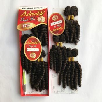 Paquete de Ondas Sueltas de Pelo Sintético, 6 Mechones, Resistente al Calor, Color Natural, 6 uds