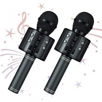 Wowstar Wireless Microphone, Karaoke Bluetooth Microphone for Kids Adults, Portable Toy Karaoke Mic Speaker Machine, Home KTV Player Support Android & iOS Devices for Party Singing