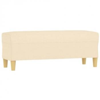 Banc d'appoint crème 100 x 35 x 41 cm tissu