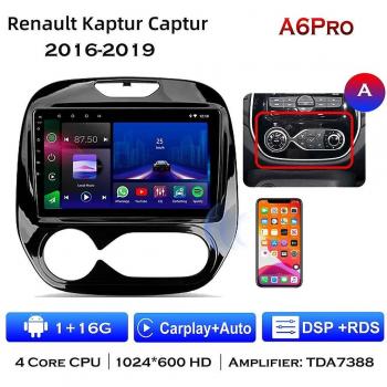 Aintier 2‑Din MultiMedia 4G GPS CarPlay para Renault Captur 2016‑2019