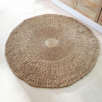 Tapis Hénaménil marron en laine naturelle