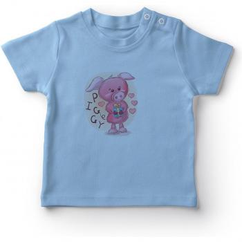 T-Shirt Bébé Angemiel Cochon Joyeux Bleu