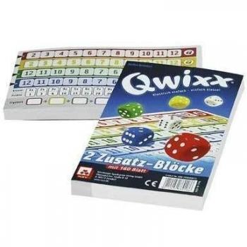 Qwixx Plus: 2 zusätzliche XL-Blöcke, je 80 Blatt (gesamt 160)