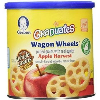 Gerber, Graduados, Ruedas de Vagones de Manzana, 1,48 oz
