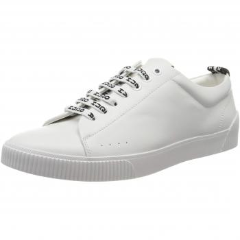 HUGO Men's Zero_Tenn_narb Low-Top Sneakers, White, 10 UK