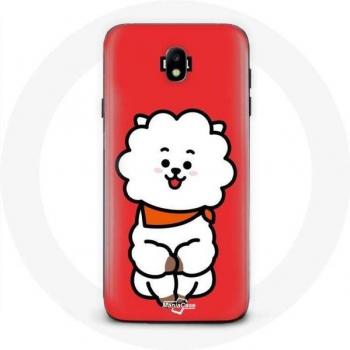 Coque Samsung Galaxy J3 2017 BT21 RJ Jin BTS Fond Rouge
