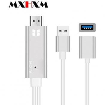 USB Female to HDTV Cable for Apple and Android