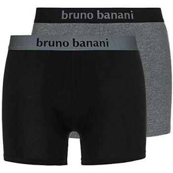 Bruno Banani 2er Pack Herren Flowing Shorts Schwarz/Grau Baumwolle