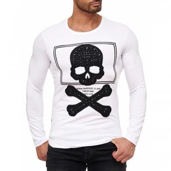 Red Bridge Männerpullover White Skull XXL