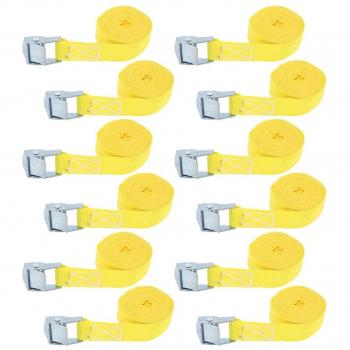 Timtina 12‑Stück Riegel‑Spanngurte – Schnellverschluss-Klammern