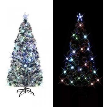 180 cm Pre-lit Fiber Optic Holiday Tree with Stand