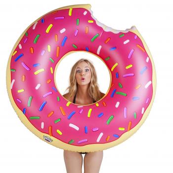 Grosse bouée Donut Bigmouth Inc (Fraise givrée avec éclats)