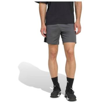 Adidas Essentials 3‑Stripes Athletic Shorts – Grey‑Black, 2XL Male