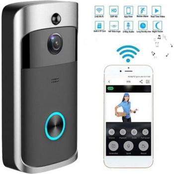Wireless HD Video Doorbell with Night Vision and Real-Time Two-Way Talk