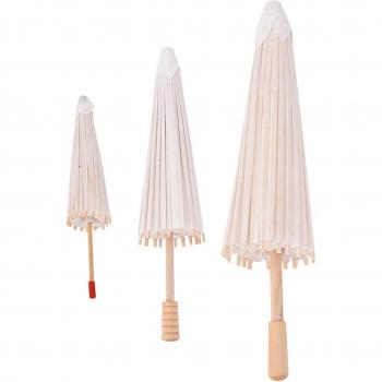 Blank White Chinese Paper Umbrella for Crafts
