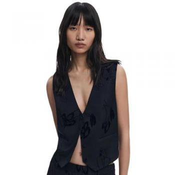 Gilet Desigual pour femme en noir