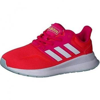 Shock Pink & White Running Shoe, adidas RunFalcon – UK 6
