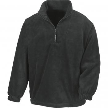 Result Unlined Active Quarter-Zip Fleece Sweatshirt with Anti-Pilling Finish (Black, Extra Small)