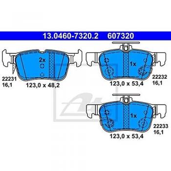 ATE Disc Brake Pad Set 13.0460-7320.2