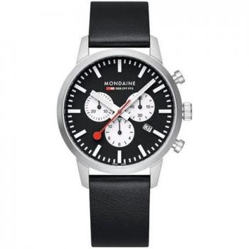 Stop2Go by Mondaine – 34 mm Women’s Watch, Grape Vegan Leather, White Lighted Dial